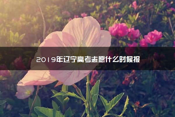 2019年辽宁高考志愿什么时候报