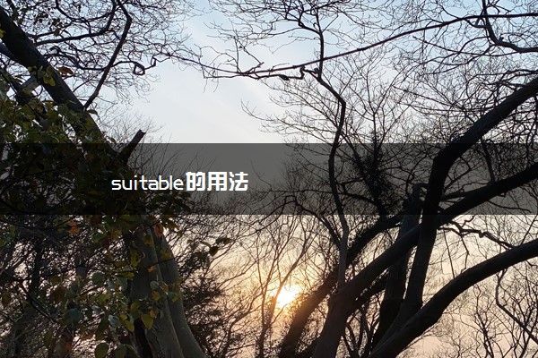 suitable的用法