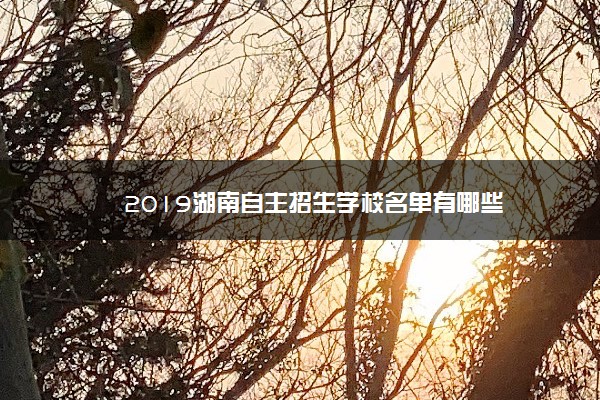 2019湖南自主招生学校名单有哪些