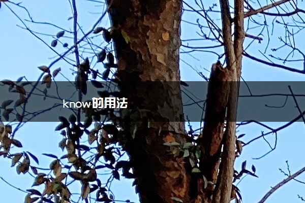 know的用法