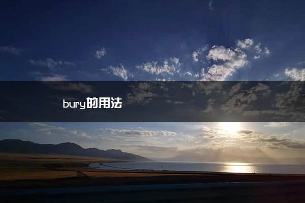 bury的用法