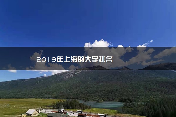 2019年上海的大学排名