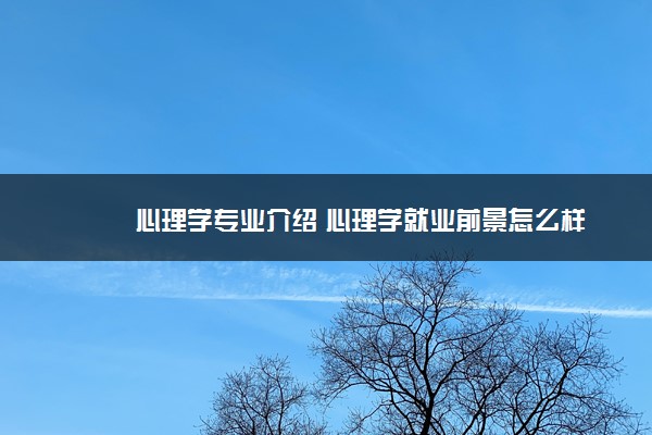 心理学专业介绍 心理学就业前景怎么样