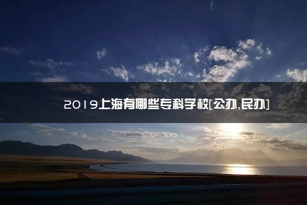 2019上海有哪些专科学校[公办，民办]