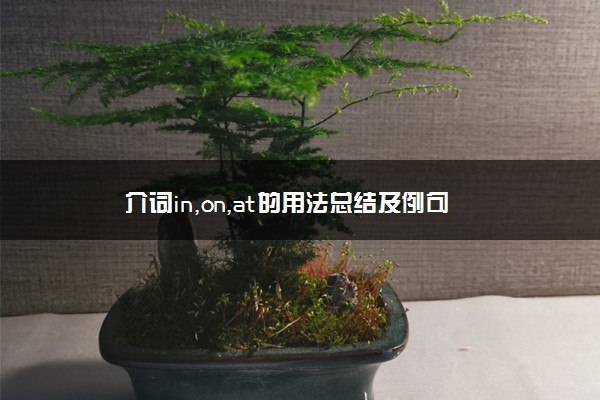 介词in,on,at的用法总结及例句