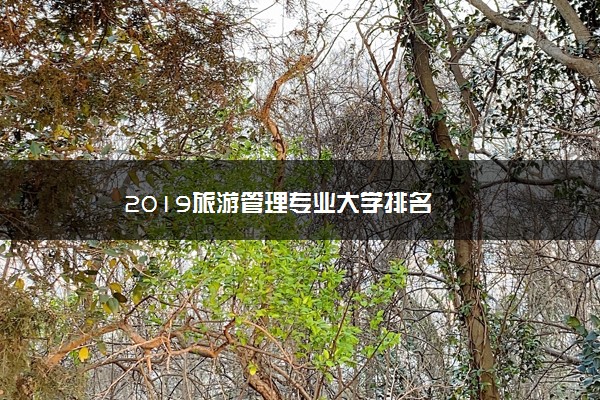 2019旅游管理专业大学排名