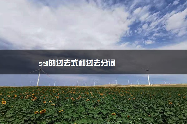 sell的过去式和过去分词