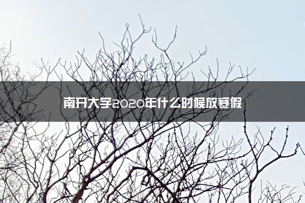 南开大学2020年什么时候放寒假