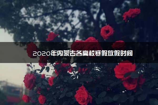 2020年内蒙古各高校寒假放假时间