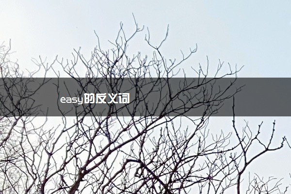 easy的反义词