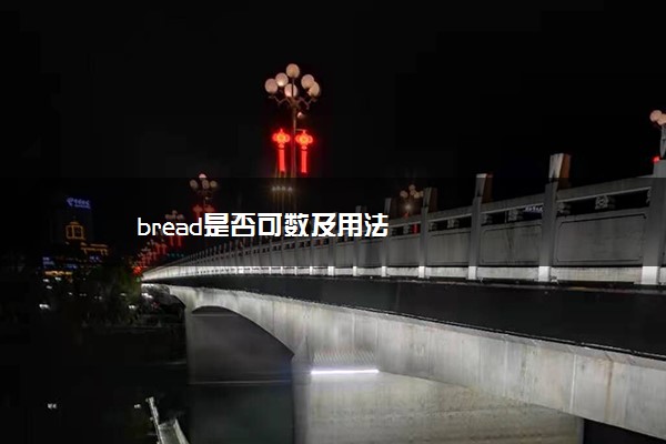 bread是否可数及用法