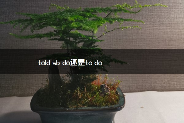 told sb do还是to do