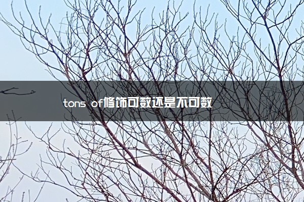 tons of修饰可数还是不可数