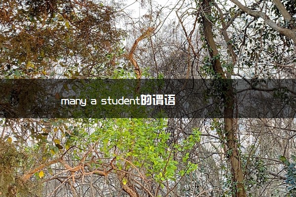 many a student的谓语