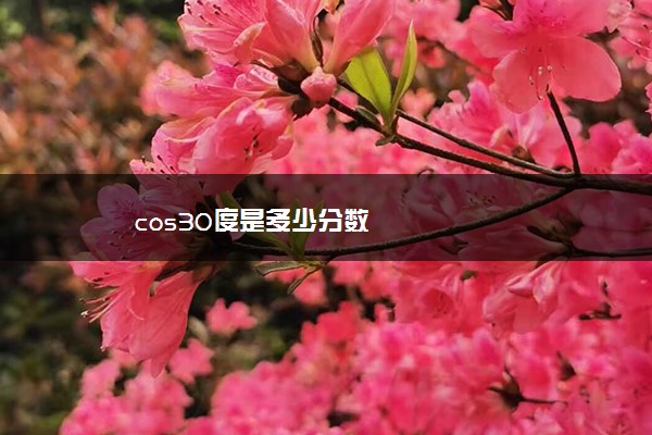 cos30度是多少分数