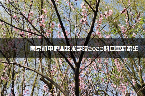 南京机电职业技术学院2020对口单招招生简章