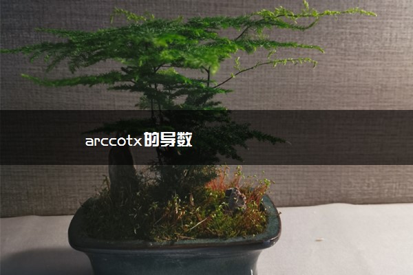 arccotx的导数