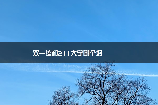 双一流和211大学哪个好