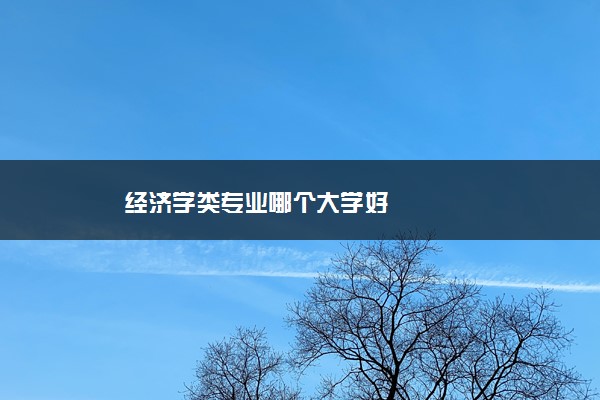 经济学类专业哪个大学好