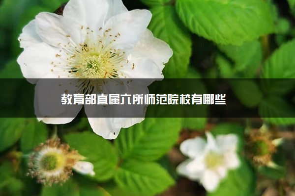 教育部直属六所师范院校有哪些