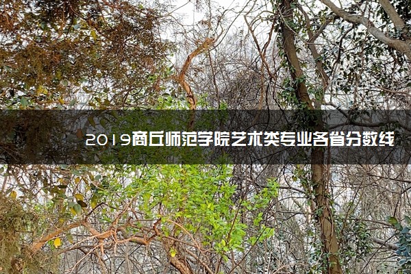 2019商丘师范学院艺术类专业各省分数线