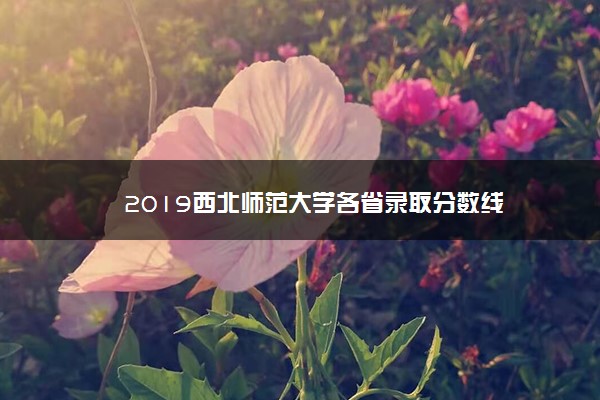 2019西北师范大学各省录取分数线