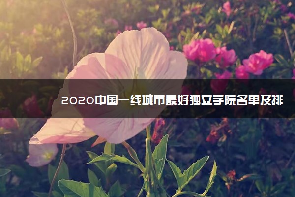 2020中国一线城市最好独立学院名单及排名