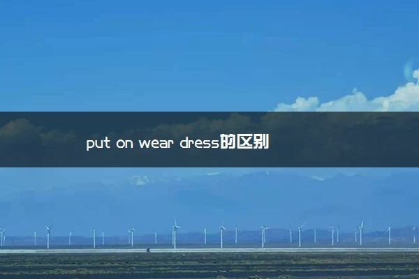 put on wear dress的区别