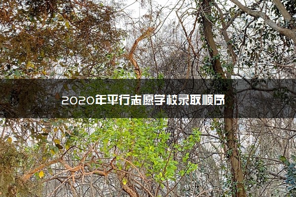 2020年平行志愿学校录取顺序