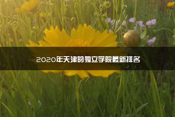 2020年天津的独立学院最新排名