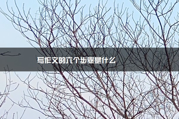 写作文的六个步骤是什么