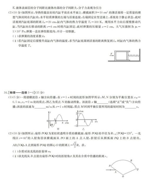 2020届陕西省高三理科综合模拟试题