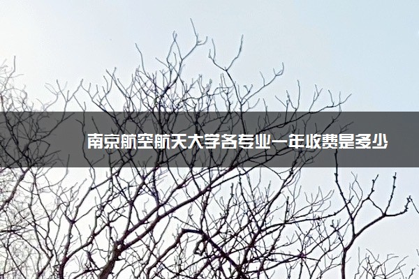 南京航空航天大学各专业一年收费是多少