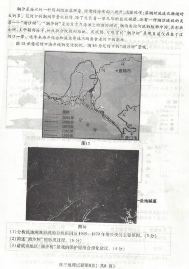 2020届山东高三地理5月模拟试题