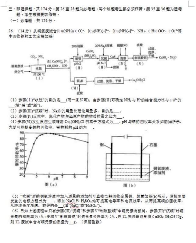 2020届湖南省重点学校高三综合化学模拟试题