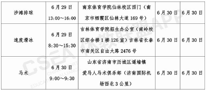 2020全国体育单招考试时间及地点汇总