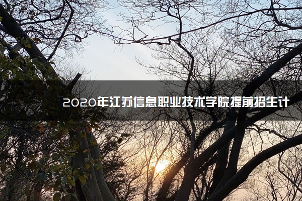 2020年江苏信息职业技术学院提前招生计划及专业