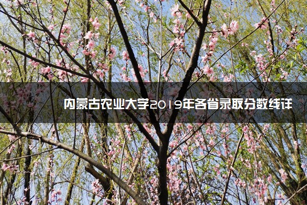 内蒙古农业大学2019年各省录取分数线详情