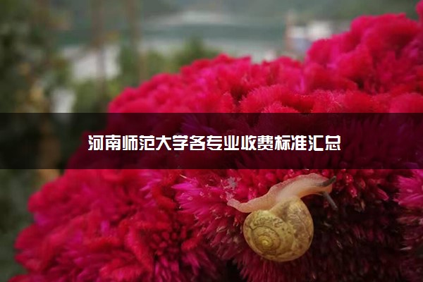 河南师范大学各专业收费标准汇总