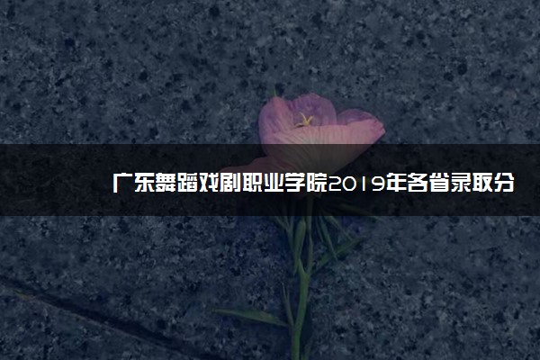 广东舞蹈戏剧职业学院2019年各省录取分数线详情