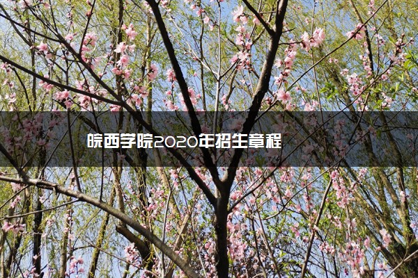 皖西学院2020年招生章程