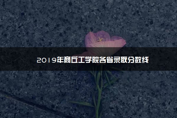 2019年商丘工学院各省录取分数线