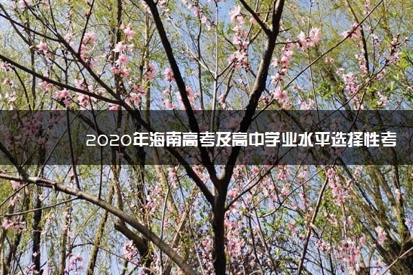 2020年海南高考及高中学业水平选择性考试时间