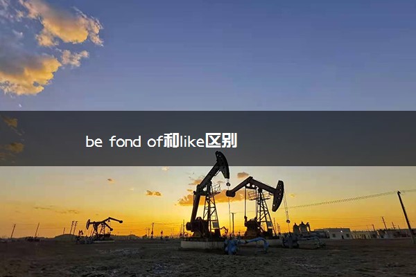 be fond of和like区别