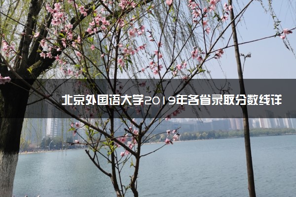 北京外国语大学2019年各省录取分数线详情