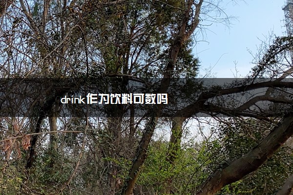 drink作为饮料可数吗