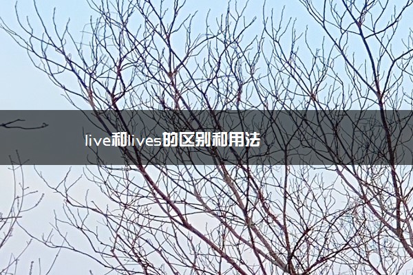 live和lives的区别和用法