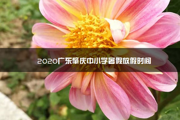 2020广东肇庆中小学暑假放假时间