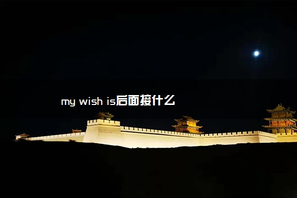 my wish is后面接什么