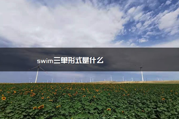 swim三单形式是什么